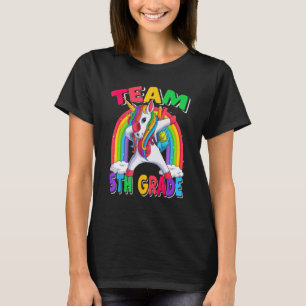 Team 5th Grade Dabbing Unicorn Back to School Kids T-Shirt