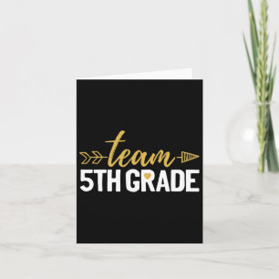 Team 5th Grade Hello Fifth Grade Crew Squad Teache Card