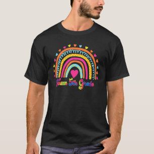 Team 5th Grade Teacher Leopard Rainbow First Day O T-Shirt