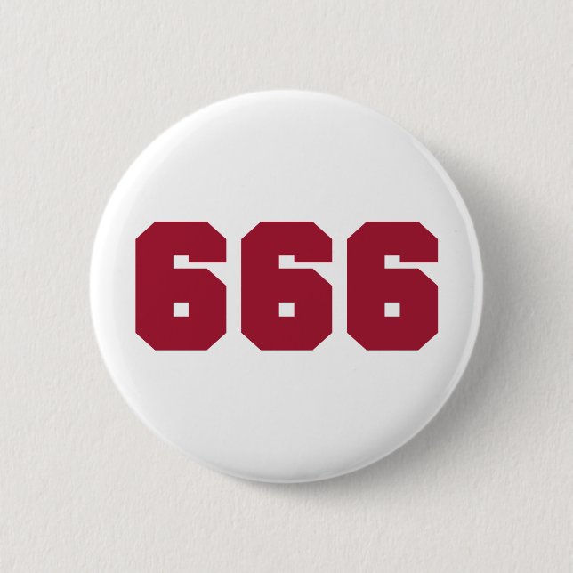 Team 666 2 inch round button (Front)