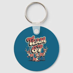 Team 67 Mom Dad Son Christmas Matching Teacher Gir Keychain