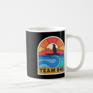 Team 841 Otter Surfing California Beach Funny Retr Coffee Mug