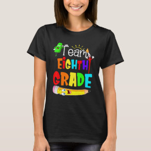 Team 8th Grade Rainbow Print Eighth Grade Teacher T-Shirt