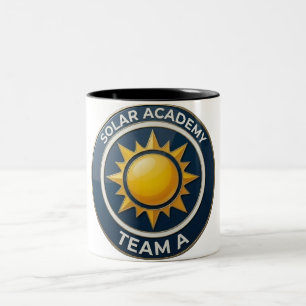 "Team A – SOLAR ACADEMY Bold Text Design for Leade Two-Tone Coffee Mug