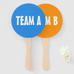 Team A Team B Competition Paddle Sign Hand Fan