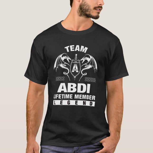 Team Abdi Lifetime Member   T-Shirt (Front)