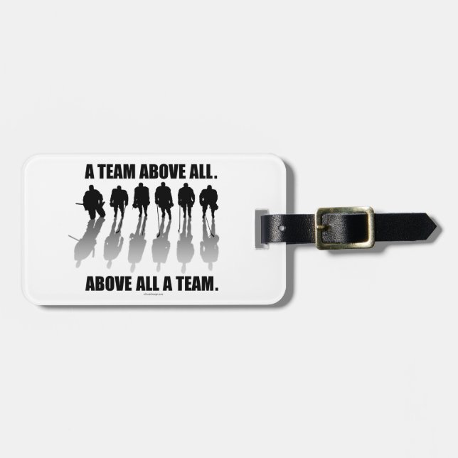 Team Above All (Hockey) Luggage Tag (Front Horizontal)