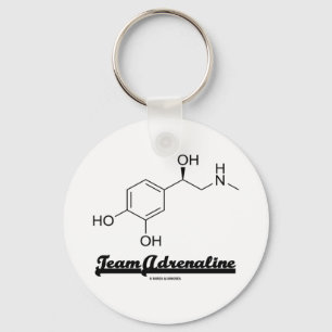 Team Adrenaline (Chemical Molecule Humour) Keychain