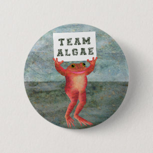 Team Algae frog 2 Inch Round Button