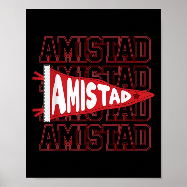 Team Amistad Rca Retro School Spirit  Poster (Front)