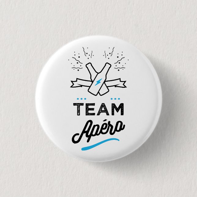 TEAM apero Homme 1 Inch Round Button (Front)