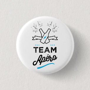 TEAM apero Homme 1 Inch Round Button