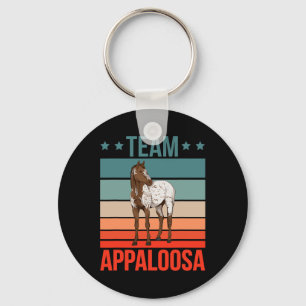 Team Appaloosa Horse Riding Stuff Horseback Rider Keychain