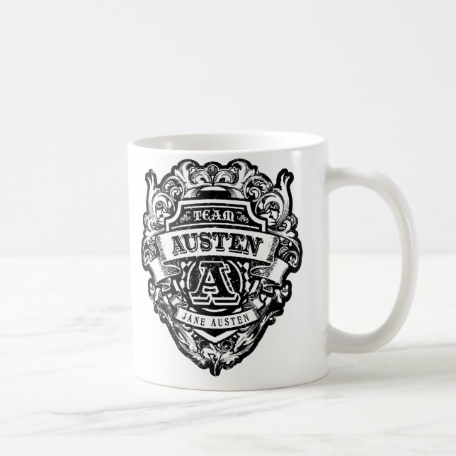 "Team Austen" Jane Austen Coffee Mug (Right)