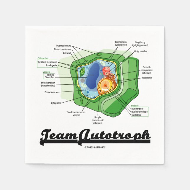 Team Autotroph Plant Cell Biology Humour Napkin (Front)