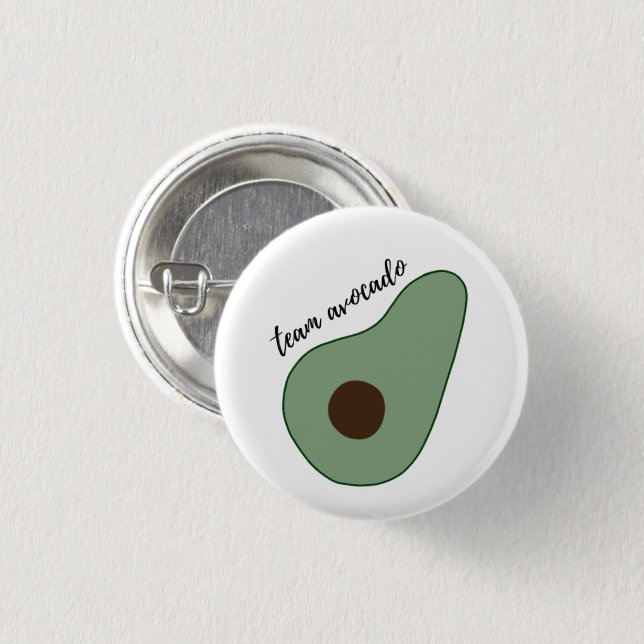 Team Avocado - Small Badge 1 Inch Round Button (Front & Back)