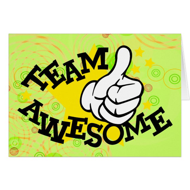 Team Awesome Card for Kids (Front Horizontal)