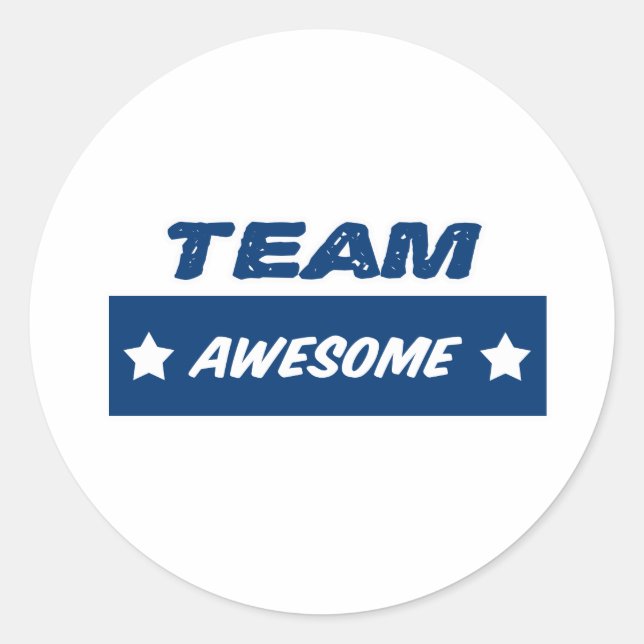 Team Awesome! Classic Round Sticker (Front)
