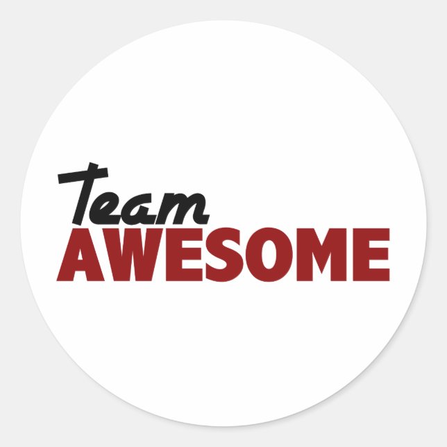 Team Awesome Classic Round Sticker (Front)