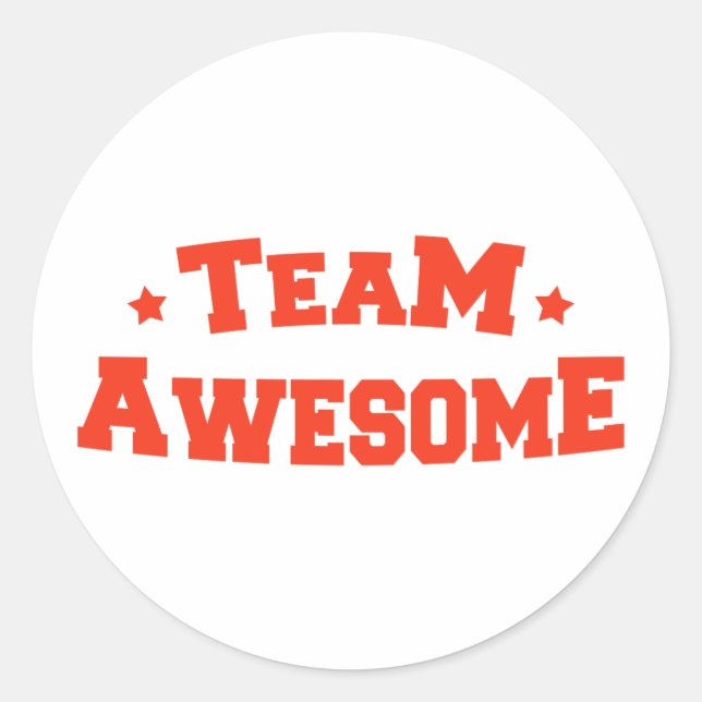 Team Awesome Classic Round Sticker (Front)