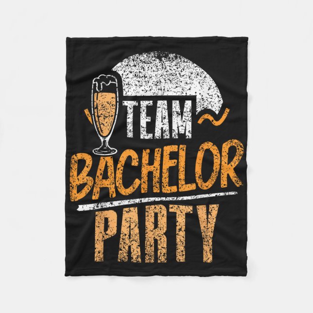 Team Bachelor Party Bride Groom _1  Fleece Blanket (Front)