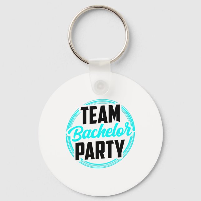 Team Bachelor Party Bride Groom 2  Keychain (Front)