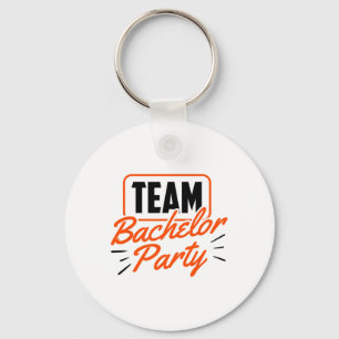 Team Bachelor Party Bride Groom 3 Keychain