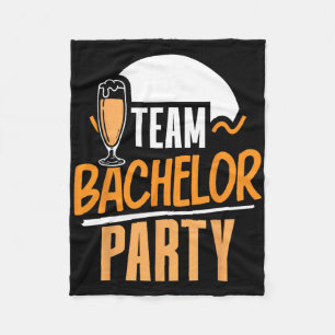 Team Bachelor Party Bride Groom 4 Fleece Blanket