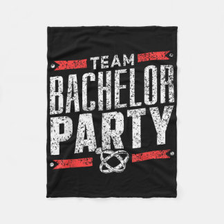 Team Bachelor Party Groom Bride _1  Fleece Blanket