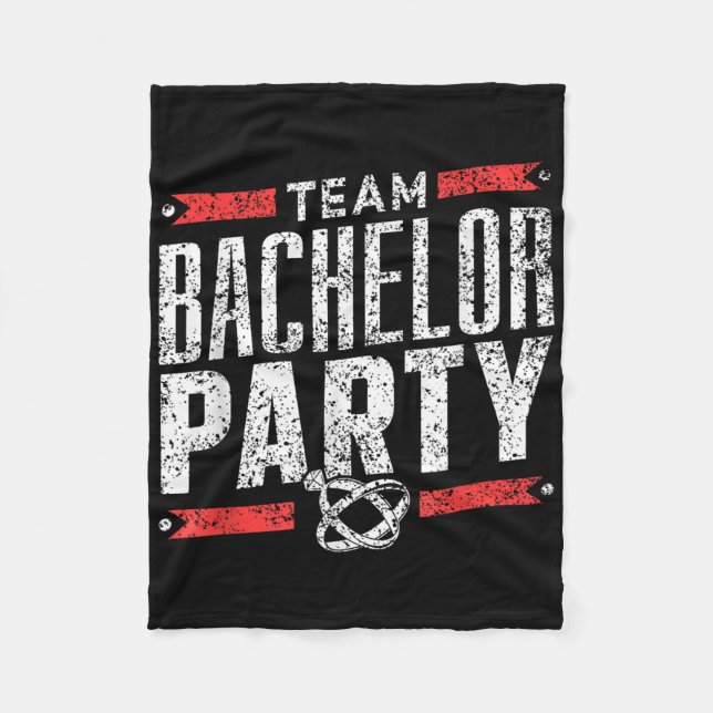Team Bachelor Party Groom Bride _1  Fleece Blanket (Front)