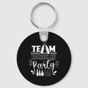 Team Bachelor Party Groom Bride Keychain