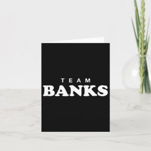 Team Banks Personalized Surname Bride Groom Family Card