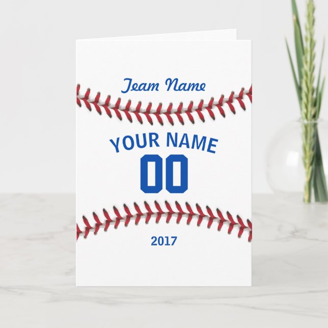 Team Baseball Sport Thank You Card (Front)