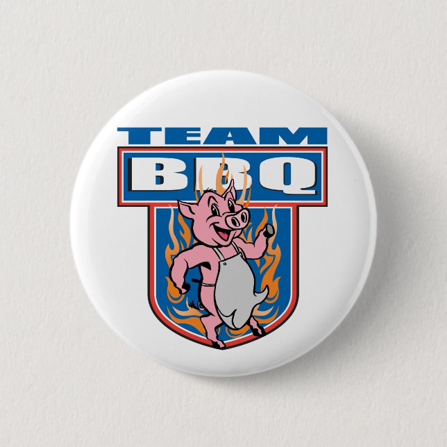 Team BBQ Pork 2 Inch Round Button (Front)