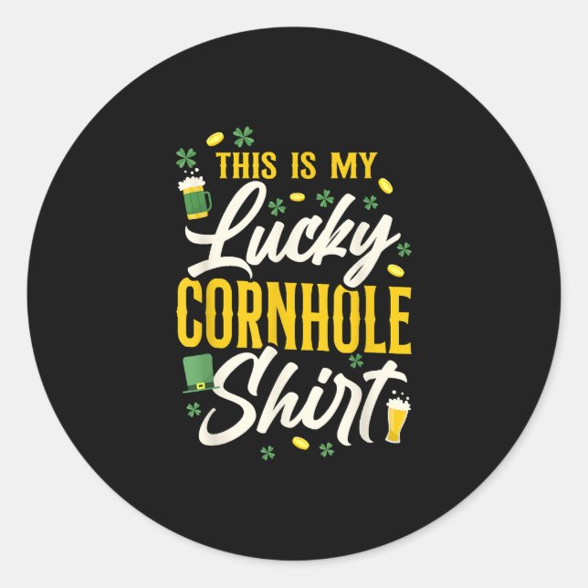 Team Bean Bag Player Champ St Patricks Day This Is Classic Round Sticker (Front)