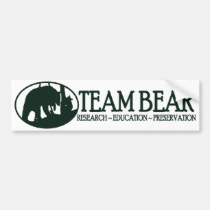 Team Bear Bumper Sticker Green