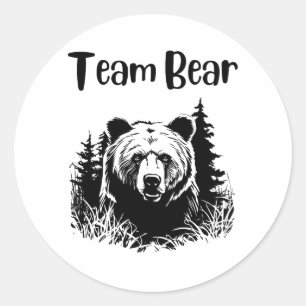 Team Bear Classic Round Sticker