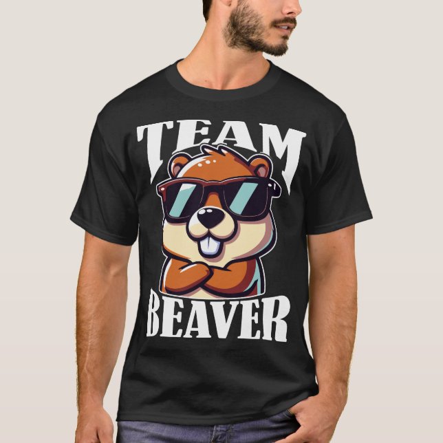 Team Beaver Funny T-Shirt (Front)