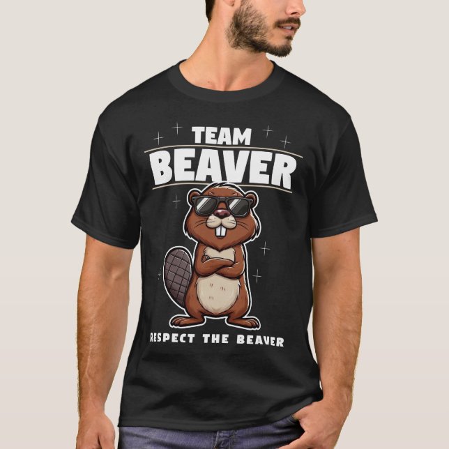 Team Beaver Respect The Beaver T-Shirt (Front)