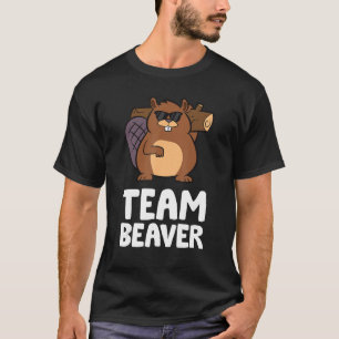 Team Beaver Rodent Animal Funny Beader T-Shirt