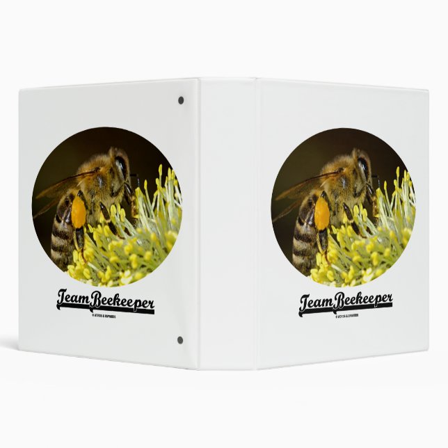 Team Beekeeper Bee On Yellow Flower Binder (Background)