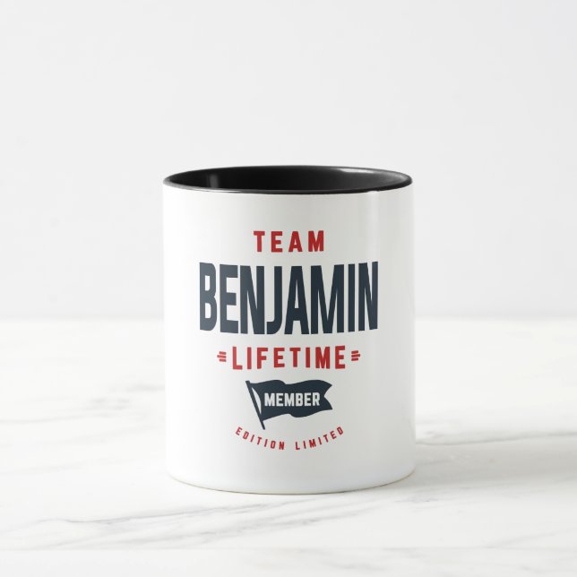 Team Benjamin Lifetime Member Funny Name Benjamin Mug (Center)