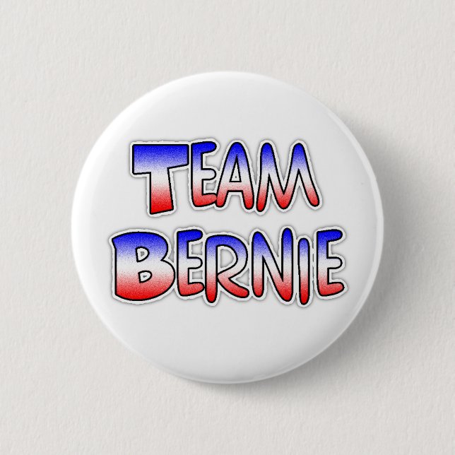 Team Bernie Sanders Patriotic Political Button (Front)