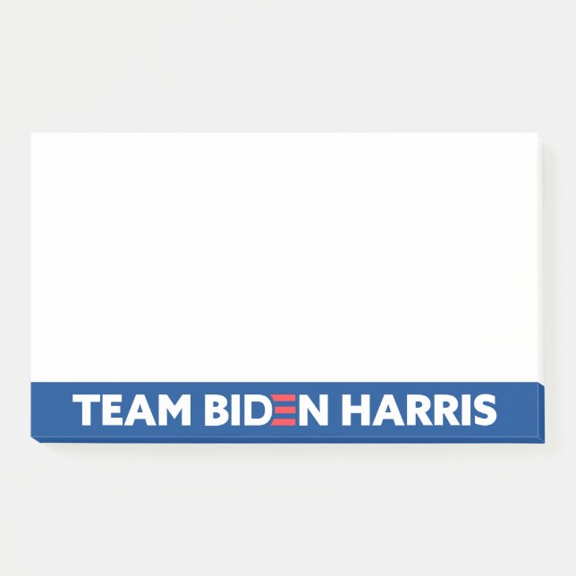 Team Biden Harris Custom Colours White and Blue Post-it Notes (Front)