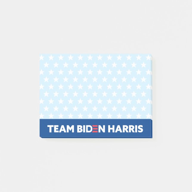 Team Biden Harris Stars Pattern Custom Colours Blu Post-it Notes (Front)