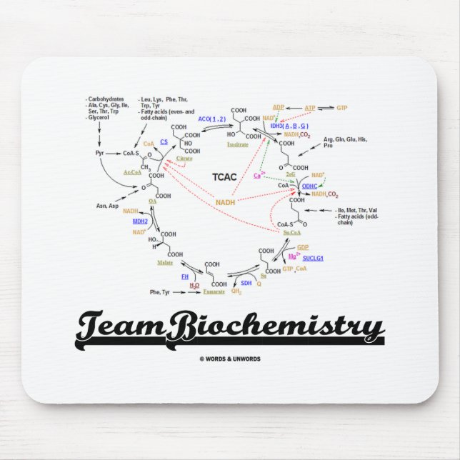 Team Biochemistry (Kreb Cycle Citric Acid Cycle) Mouse Pad (Front)