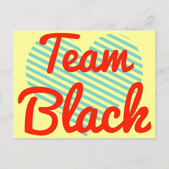 Team Black Postcard (Front)