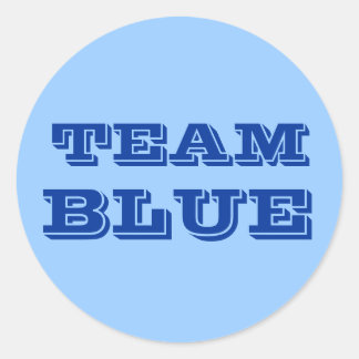 Team Blue Classic Round Sticker