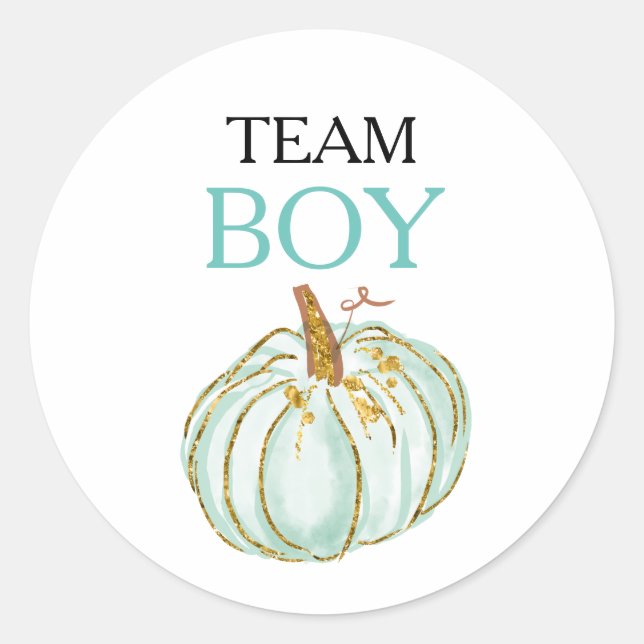 TEAM BLUE Genre Reveillez Baby shower Étiquettes d (Devant)