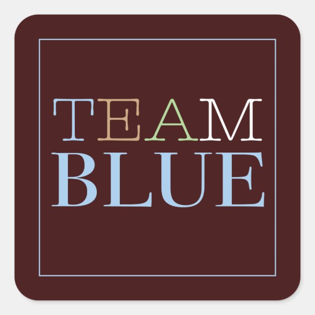 Team Blue pour Sticker pour Garçon pour la fête de (Devant)
